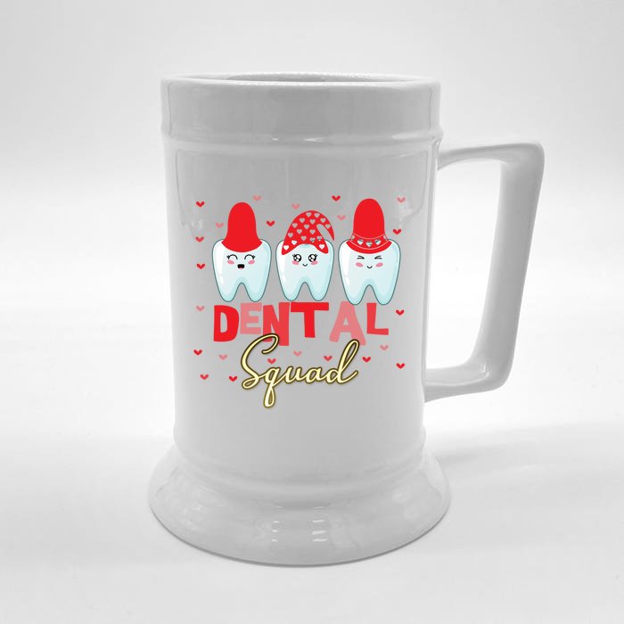 Valentine's Dental Squad Dentist Gift Front & Back Beer Stein