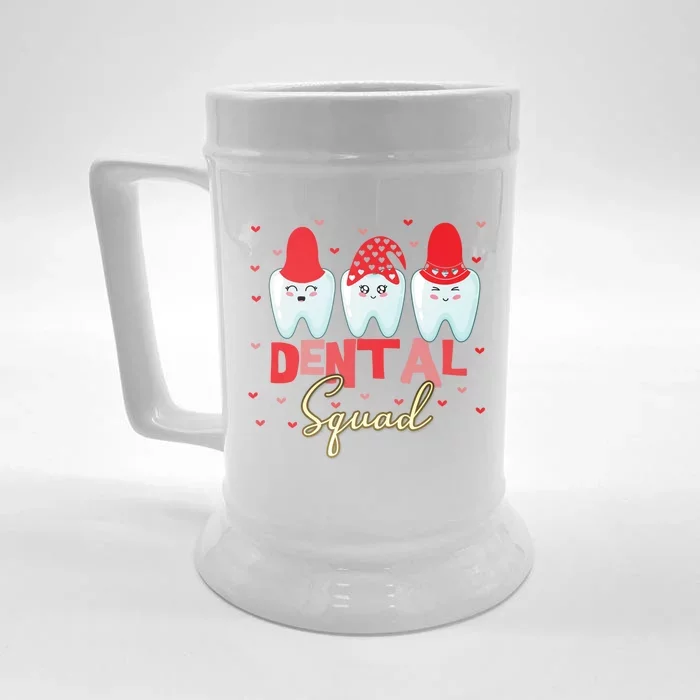 Valentine's Dental Squad Dentist Gift Front & Back Beer Stein