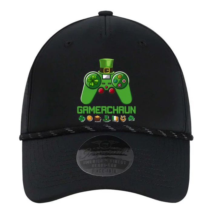 Video Game Leprechaun St Patricks Day Gamer Kids Boys Gaming Performance The Dyno Cap