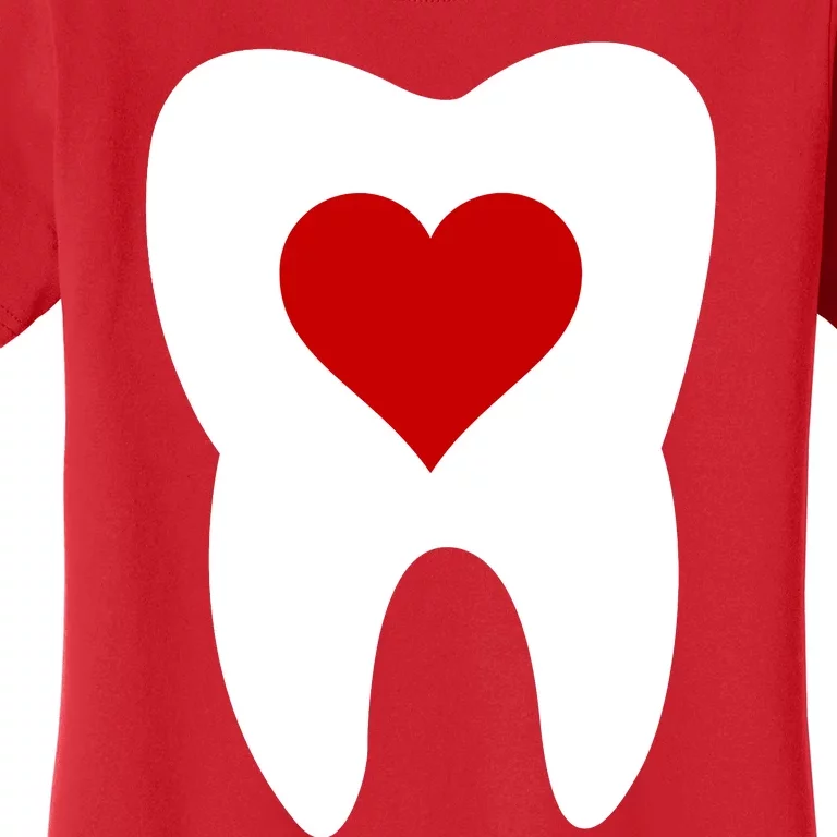 ValentineS Dental Squad Dentistry Heart Shape Teeth Lovers Women's T-Shirt