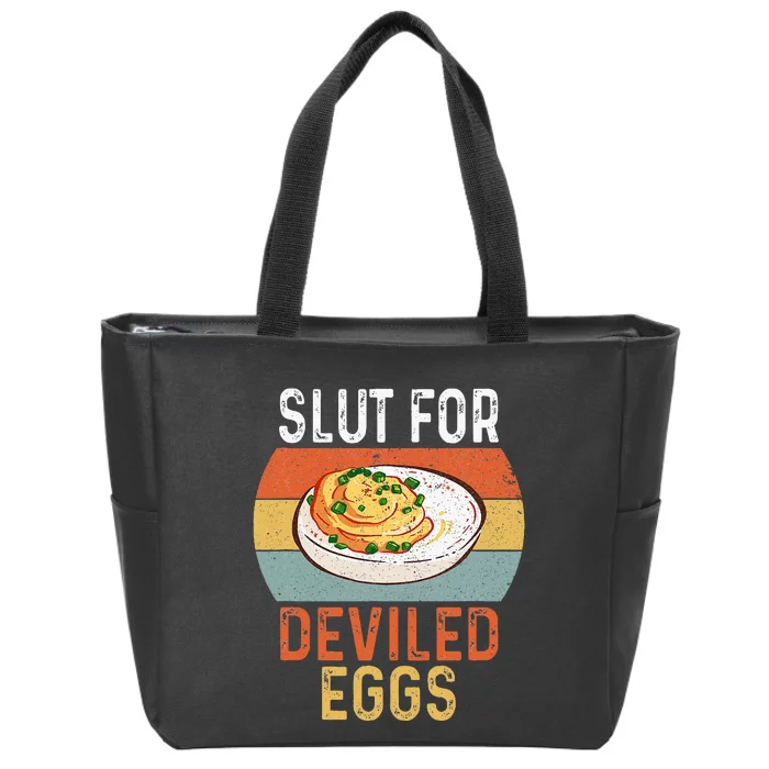 Vintage Design Slut For Deviled Eggs Zip Tote Bag