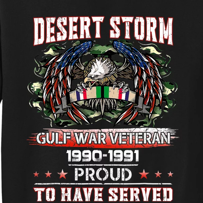 Veteran Desert Storm Veteran Proud For Fathers Day Tall Sweatshirt