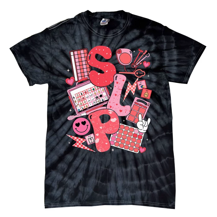 Valentines Day Speech Therapy Therapist Slpa Slp Tie-Dye T-Shirt