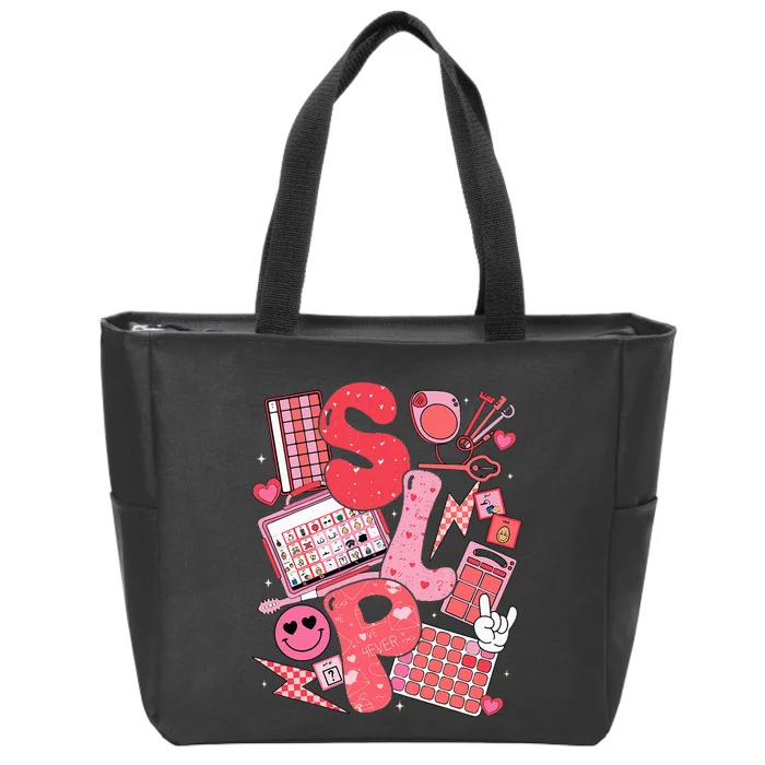 Valentines Day Speech Therapy Therapist Slpa Slp Zip Tote Bag