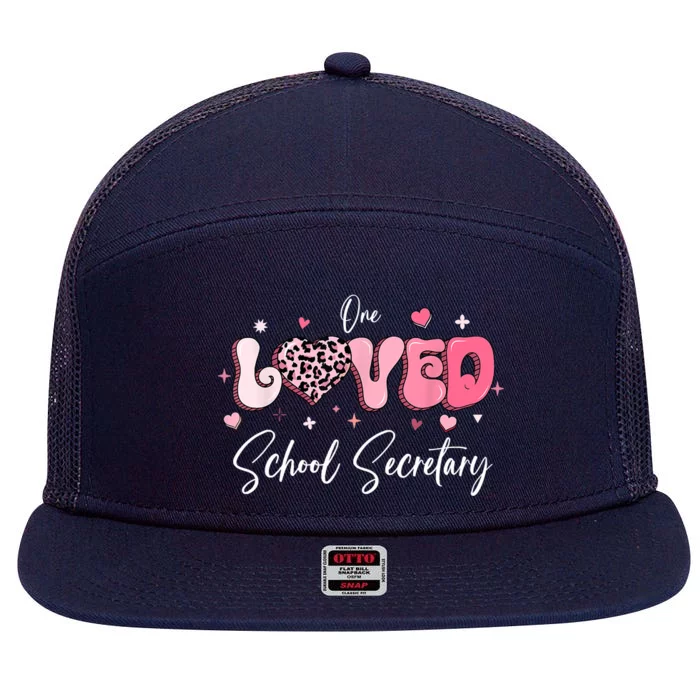 Valentines Day School Secretary 7 Panel Mesh Trucker Snapback Hat