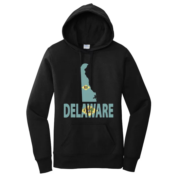 Vintage Delaware State I Love Delaware Home State Women's Pullover Hoodie