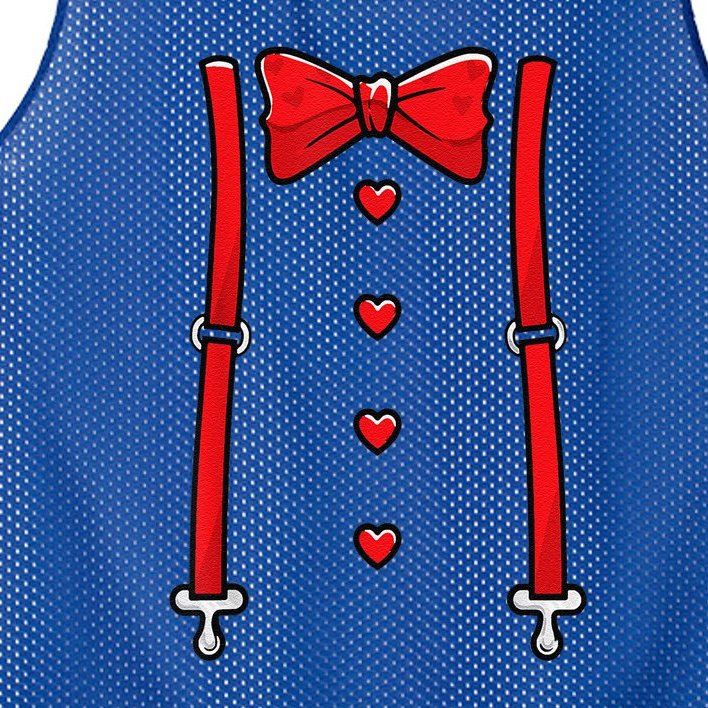Valentines Day Suspenders And Hearts Bow Tie Mesh Reversible Basketball  Jersey Tank | TeeShirtPalace