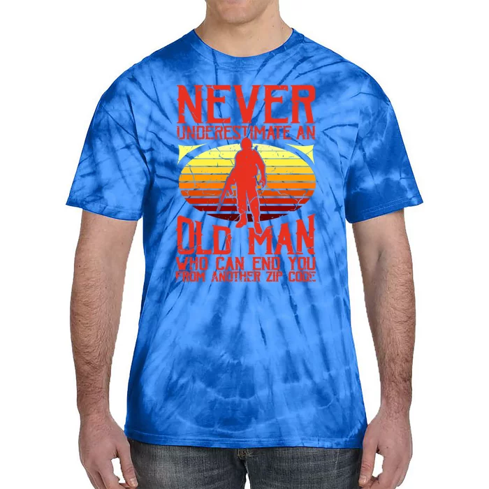 Veterans Day Soldier Grandpa Never Underestimate An Old Great Gift Tie-Dye T-Shirt