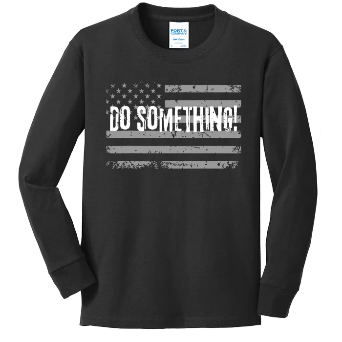 Vote Do Something Vote Kamala Harris Tim Walz 2024 Kids Long Sleeve Shirt