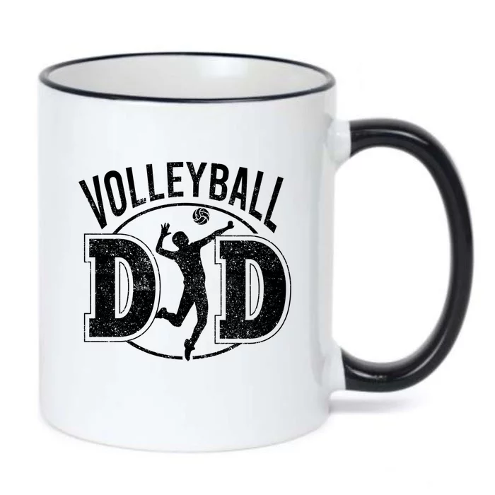 Volleyball Dad Spiking Ball Father Cool Gift Black Color Changing Mug