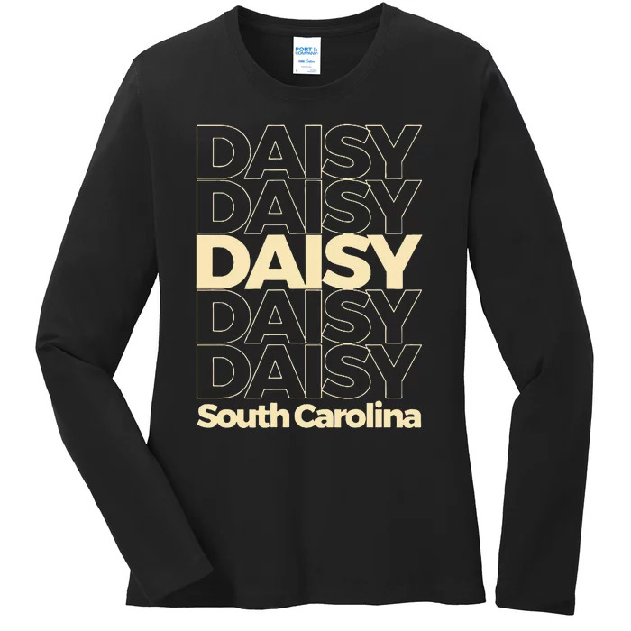 Vintage Daisy South Carolina Repeating Ladies Long Sleeve Shirt