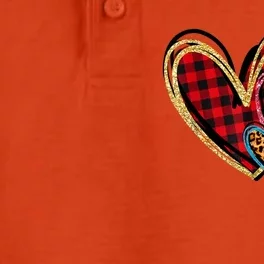 Valentines Day Shirts Hearts Love Leopard Plaid Dry Zone Grid Performance Polo