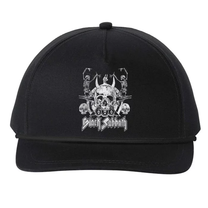 Vintage Dancing Skeletons Snapback Five-Panel Rope Hat