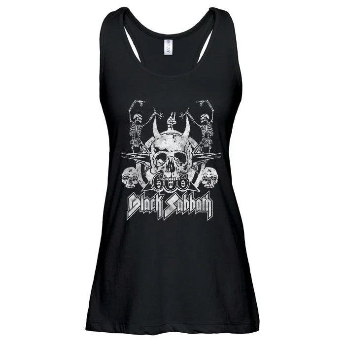 Vintage Dancing Skeletons Ladies Essential Flowy Tank