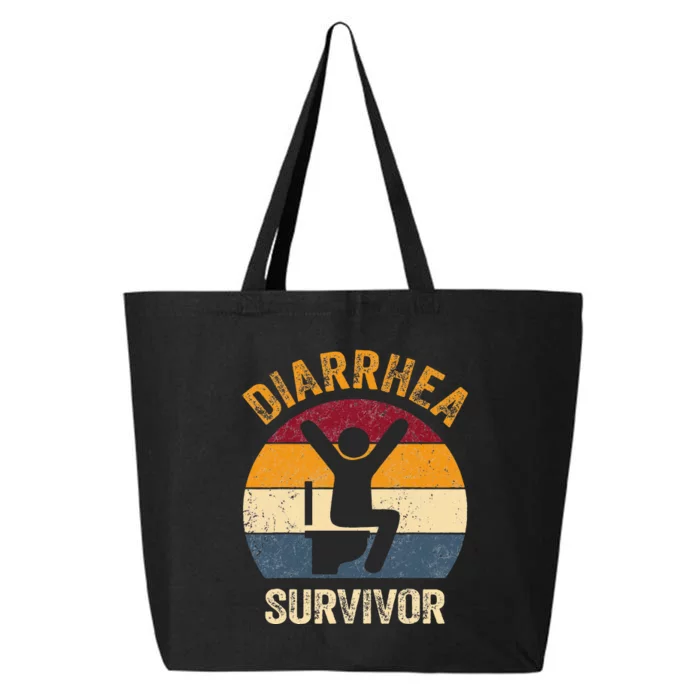 Vintage Diarrhea Survivor Tummy Ache Ibs Stomachache 25L Jumbo Tote