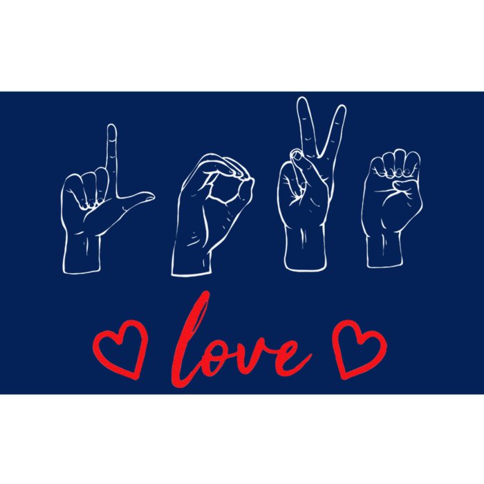 Valentine's Day Sign Language Love Finger Spelling ASL Bumper Sticker