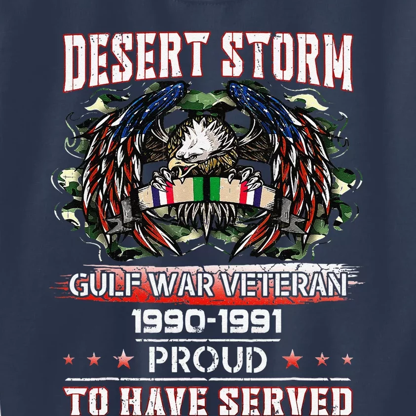 Veteran Desert Storm T Veteran Proud For Fathers Day Kids Sweatshirt