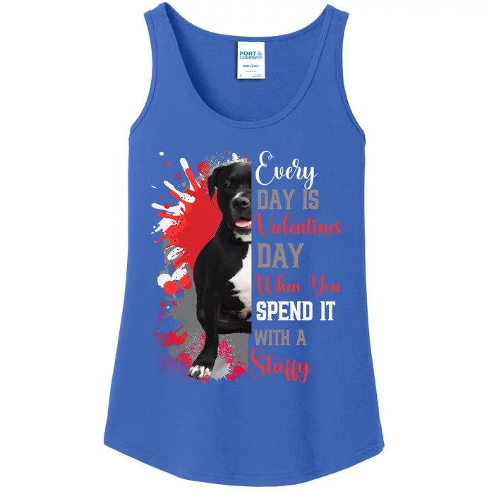 Valentines Day Staffordshire Bull Terrier Mom Mother Lover Cool Gift Ladies Essential Tank