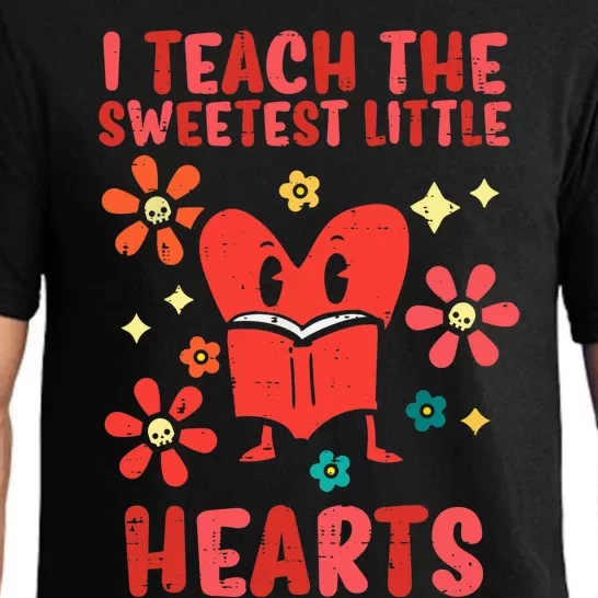 Valentines Day Teach Sweetest Little Hearts Teacher Wo Pajama Set