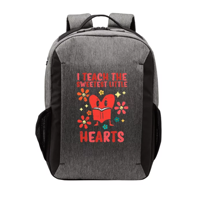 Valentines Day Teach Sweetest Little Hearts Teacher Wo Vector Backpack