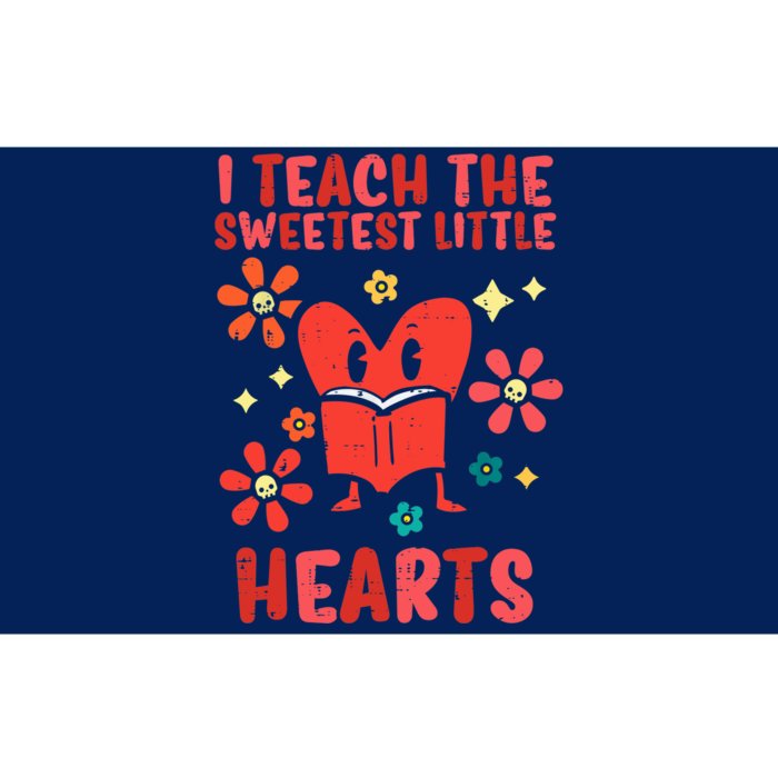 Valentines Day Teach Sweetest Little Hearts Teacher Wo Bumper Sticker