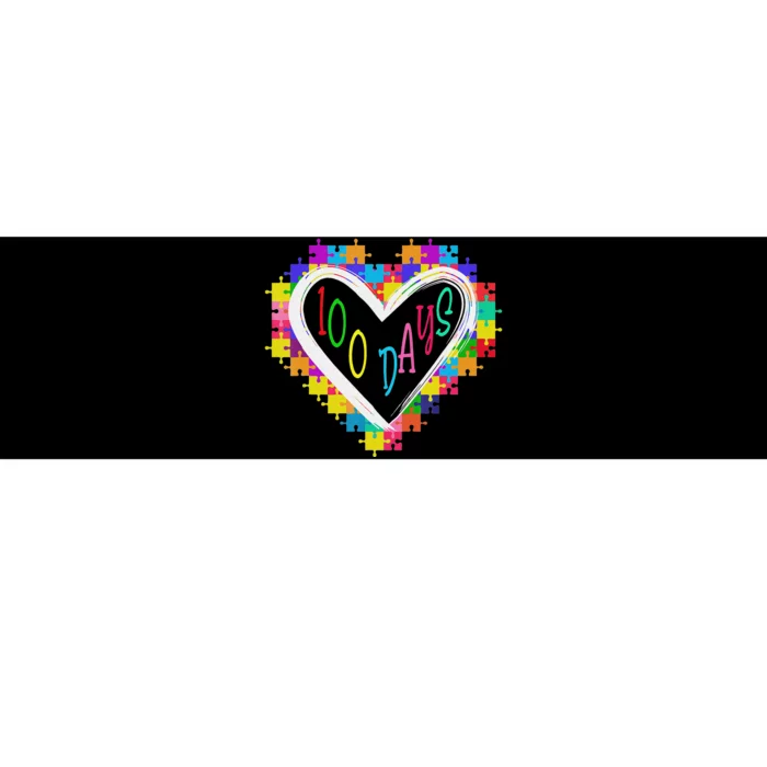 Valentines Day Teacher Autism awareness 100 days Heart Bumper Sticker