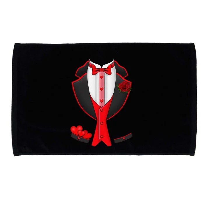 Valentine's Day Tuxedo Red Bow Tie Costume Giftss Microfiber Hand Towel