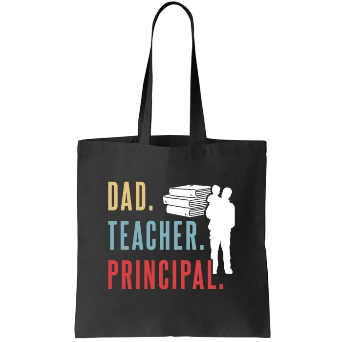 Vintage Dad Teacher Principal Homeschool Gift Father's Day Tote Bag