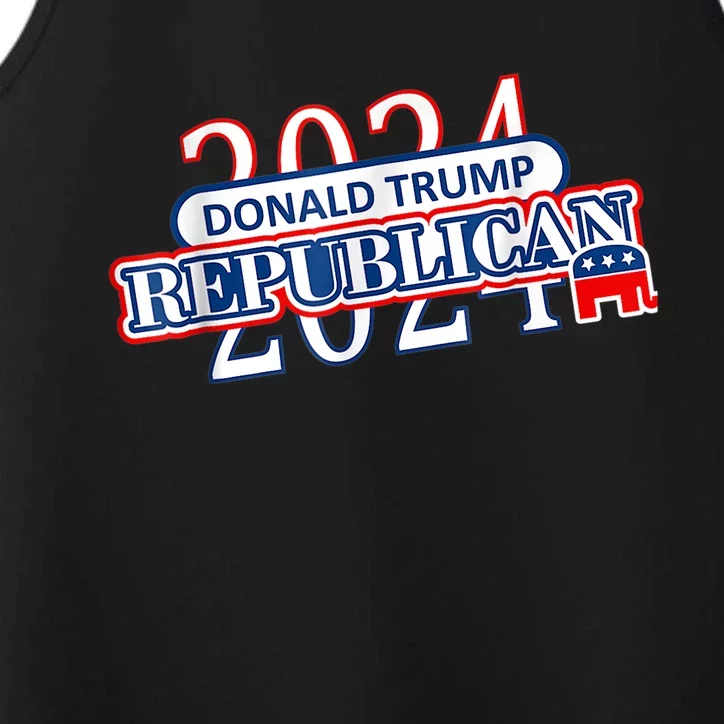 Vote Donald Trump For President Republican Presidency 2024 Performance Tank