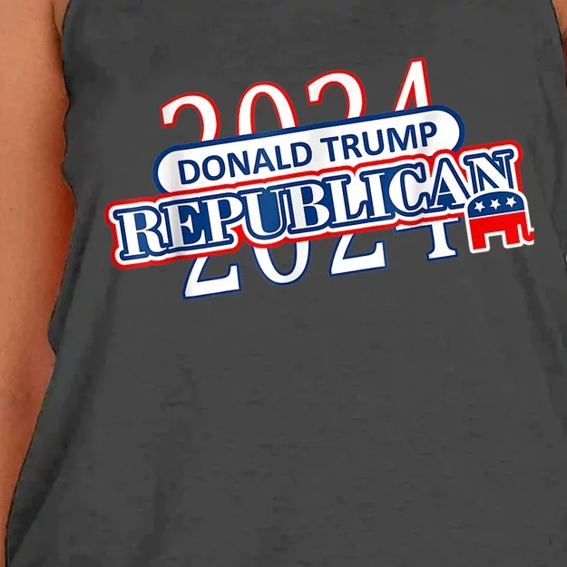 Vote Donald Trump For President Republican Presidency 2024 Women's Knotted Racerback Tank