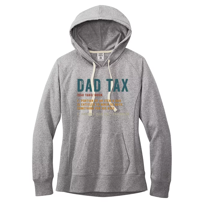 Vintage Dad Tax Definition Funny Fathers Day Women's Fleece Hoodie