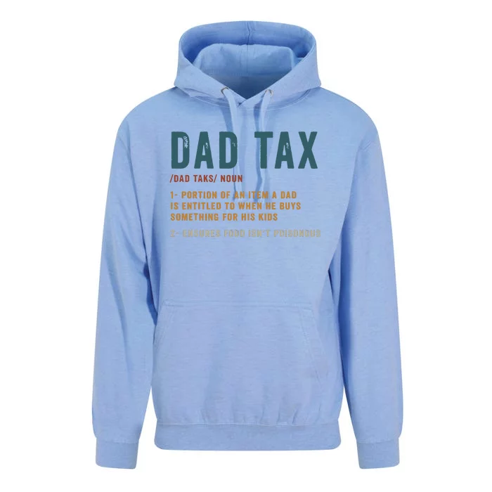 Vintage Dad Tax Definition Funny Fathers Day Unisex Surf Hoodie