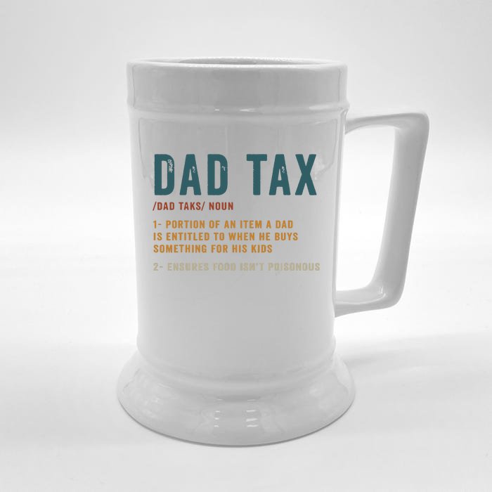 Vintage Dad Tax Definition Funny Fathers Day Front & Back Beer Stein