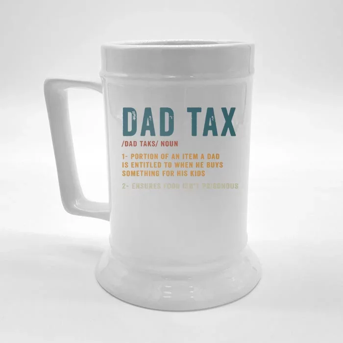 Vintage Dad Tax Definition Funny Fathers Day Front & Back Beer Stein