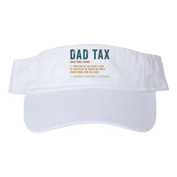 Vintage Dad Tax Definition Funny Fathers Day Valucap Bio-Washed Visor