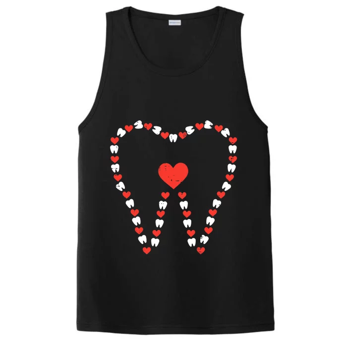 Valentines Day Tooth Heart Cute Teeth Dental Dentist Wo Performance Tank