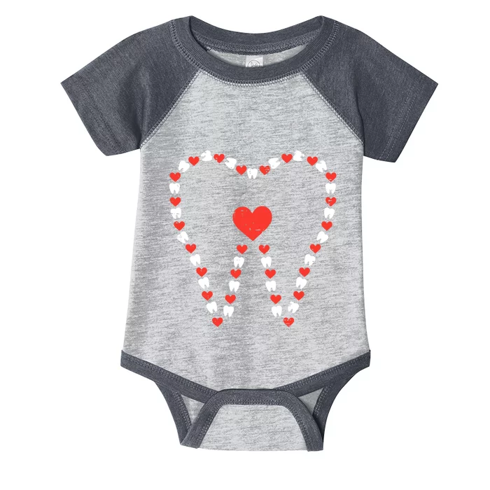 Valentines Day Tooth Heart Cute Teeth Dental Dentist Wo Infant Baby Jersey Bodysuit