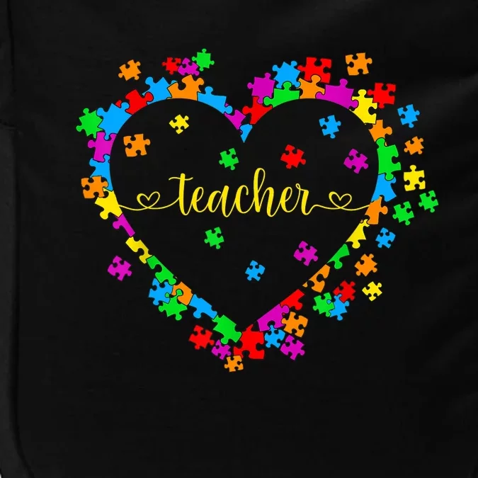 Valentines Day Teacher Autism awareness 100 days Heart Impact Tech Backpack