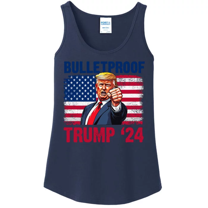 Vintage Donald Trump Bulletproof 2024 Maga Ladies Essential Tank