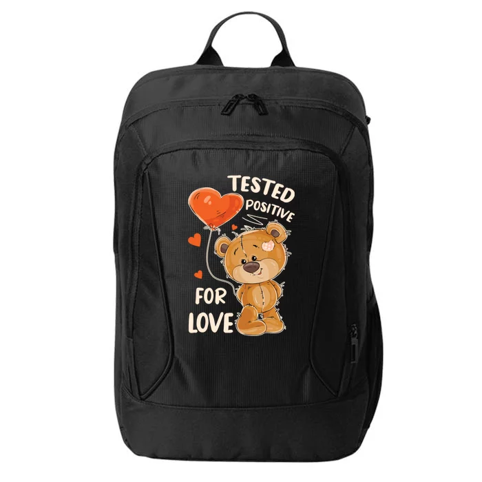 Valentine's Day Teddy Bear With Heart For Her Meaningful Gift City Backpack