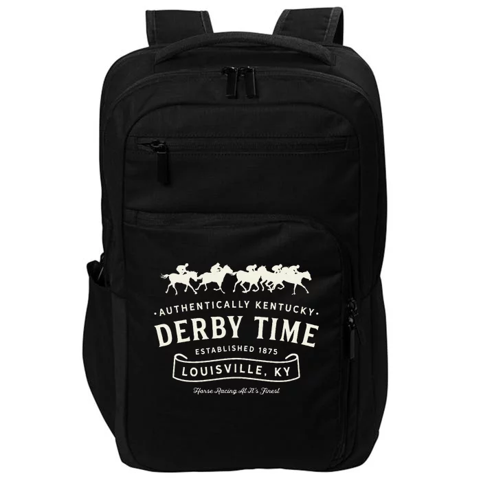 Vintage Derby Time Louisville Kentucky Horse Racing Impact Tech Backpack