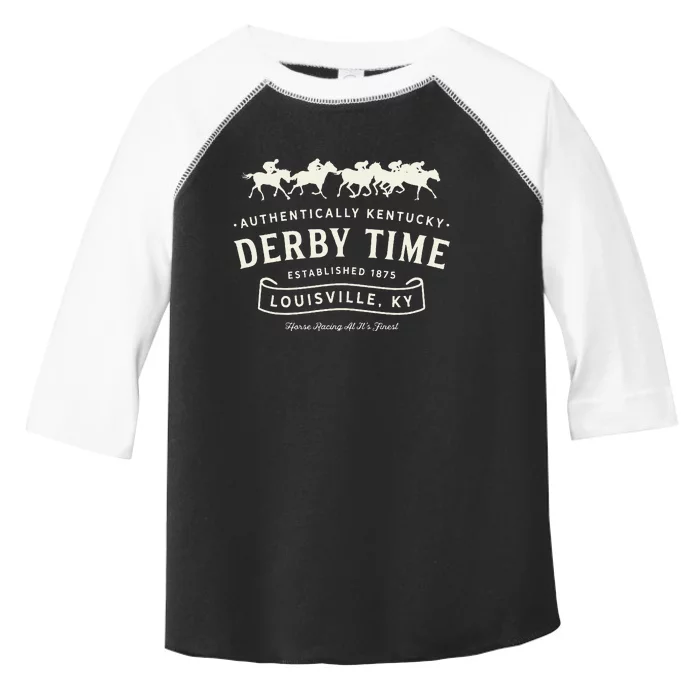 Vintage Derby Time Louisville Kentucky Horse Racing Toddler Fine Jersey T-Shirt