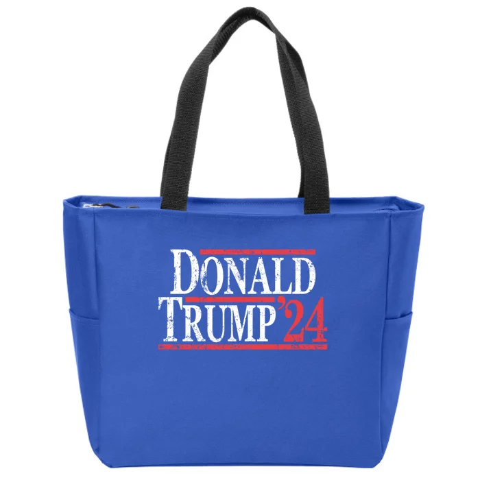 Vintage Donald Trump 2024 Cool Gift Zip Tote Bag