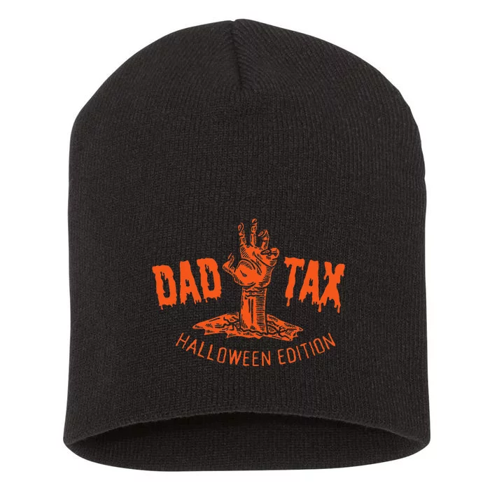 Vintage Dad Tax Halloweenedition Spooky Dad Papa Short Acrylic Beanie