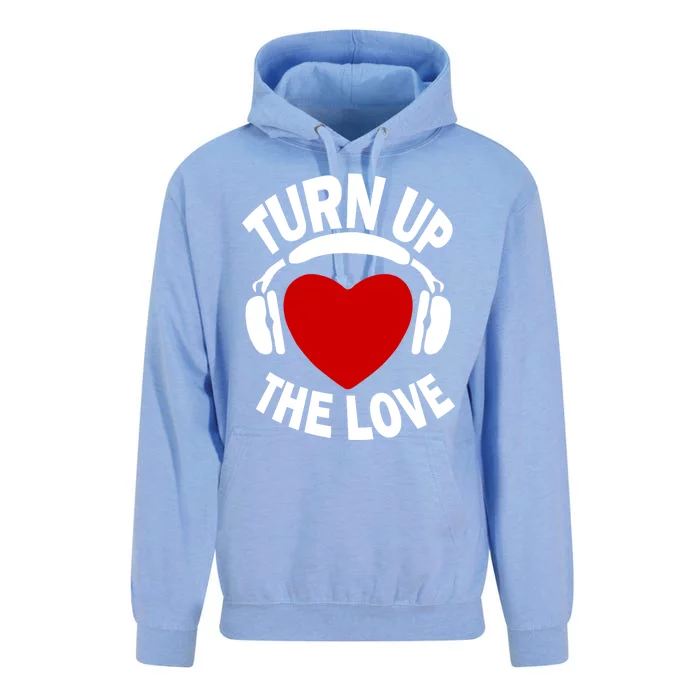 Valentines Day Turn Up The Love Matching Gift Unisex Surf Hoodie