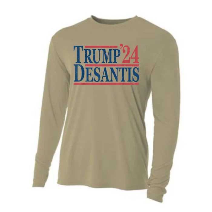 Vintage Donald Trump Ron DeSantis 2024 Cooling Performance Long Sleeve Crew