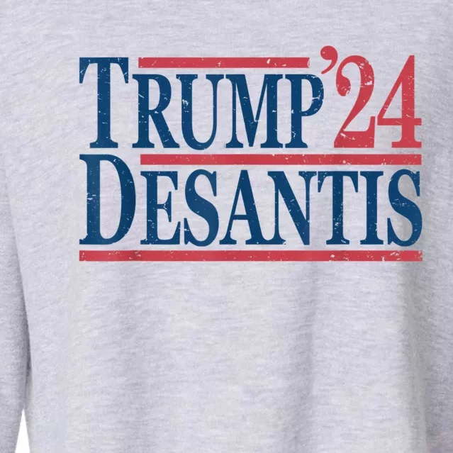 Vintage Donald Trump Ron DeSantis 2024 Cropped Pullover Crew