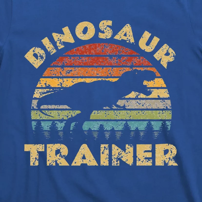 Vintage Dinosaur Trainer Halloween Costume Retro Sunset Dino T-Shirt