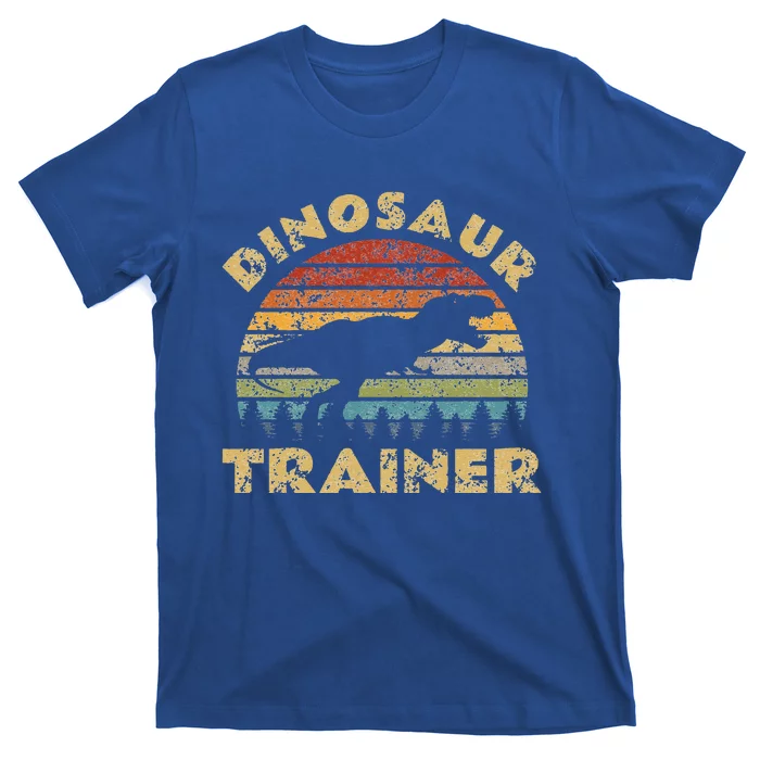 Vintage Dinosaur Trainer Halloween Costume Retro Sunset Dino T-Shirt