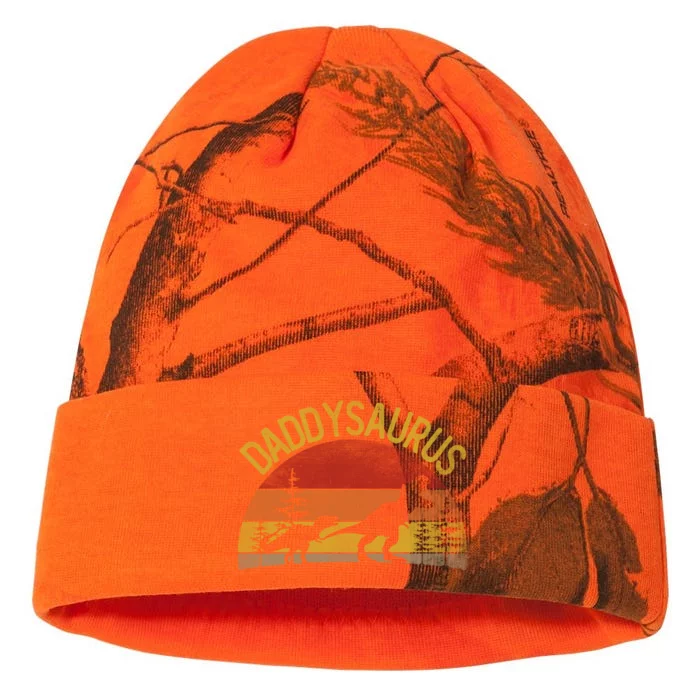 Vintage Daddysaurus Trex Dinosaur Dad Fathers Day Cute Gift Kati - 12in Camo Beanie